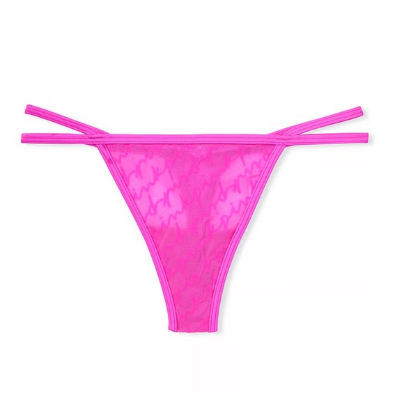 Final Sale! PINK Victoria’s Secret strappy mesh thong panty - Picture 1 of 4